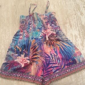 Camilla Multicolor Tropical Kids Romper